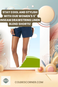 Women's linen blend shorts, drawstring shorts, summer shorts, plus size shorts, breathable cotton shorts, casual summer wear, mid-rise shorts, comfortable women's shorts.